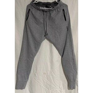 Reebok Sweatpants Jogging Pants Men's Size Small Gray Elastic Drawstring Waist